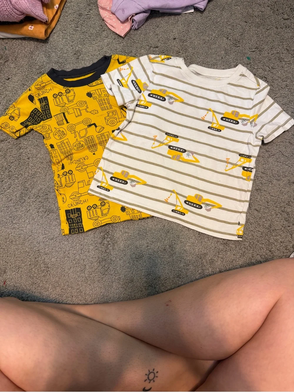 Old Navy Boys Short Sleeve Construction Tee Set - Yellow & White